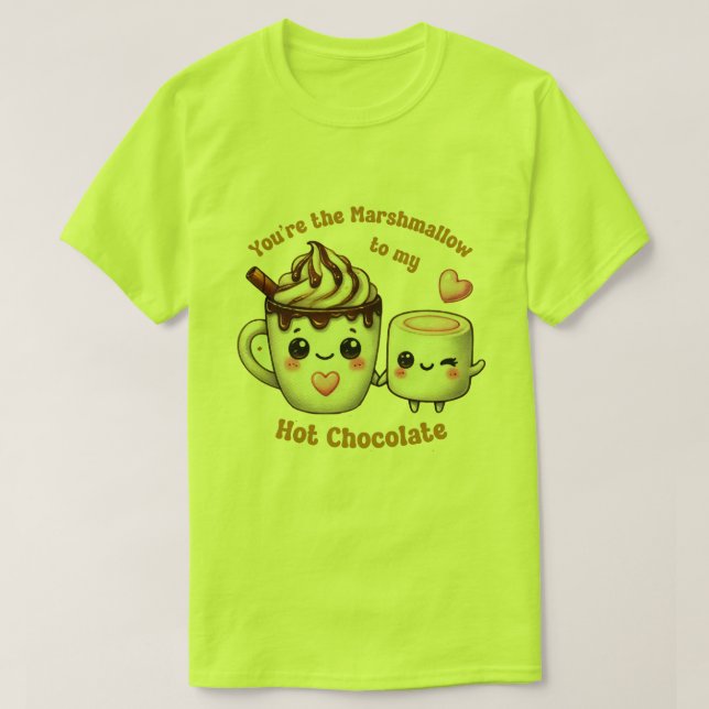 Camiseta Você é o marshmallow para o meu coração. (Frente do Design)