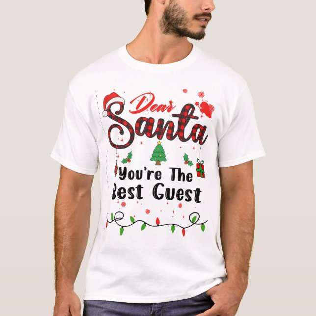 Camiseta Você é o melhor convidado a combinar o Natal, quer (Frente)