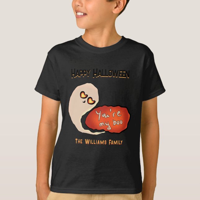 Camiseta Você é o meu Boo | Família Bonita de Halloween (Frente)