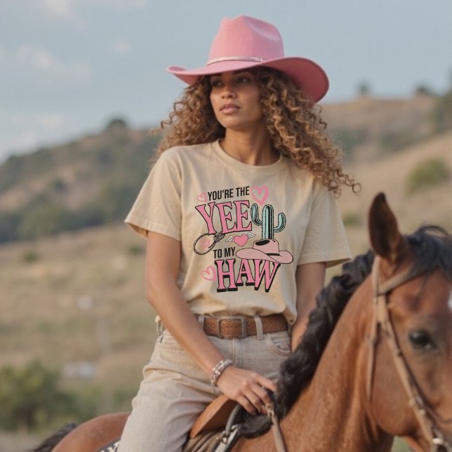 Camiseta Você é o Yee do Meu Namorados Ocidental Haw (You’re The Yee To My Haw Western Valentine T-Shirt)