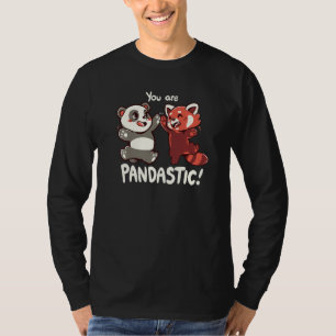 Camiseta Você é Pandastic High Five Red Panda e Panda