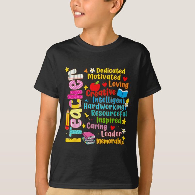 Camiseta Você É Professor Dedicado Motivado De Volta à Esco (Frente)