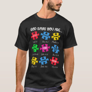 Camiseta Você é Quebra-cabeça de consciência autista Versos
