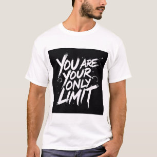 Camiseta Você É Seu Único Limite – Citação Motivacional Neg