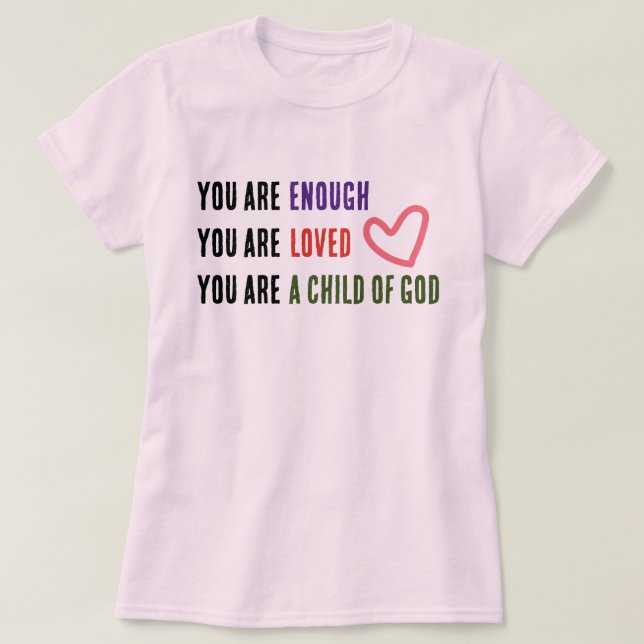 Camiseta Você É Suficiente (Frente do Design)