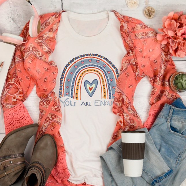 Camiseta Você é Suficiente em Arco Arco-Íris, Inspirividade (Criador carregado)
