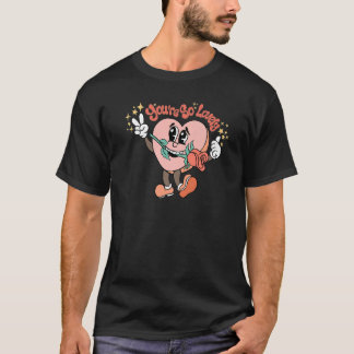 Camiseta Você é tão adorável Rosa Groovy Happy Valentin