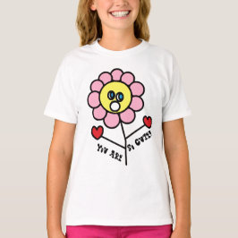 Camiseta Você é tão fofo Adorável Desenho de Flor Infantil