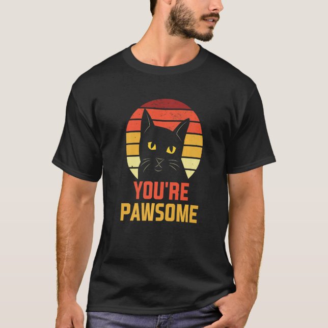 Camiseta Você é um Gato Fantástico Gato Gato Gato Mãe Gatin (Frente)