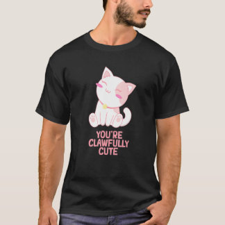 Camiseta Você é um gato terrivelmente fofo Casal Gatinho
