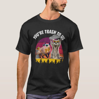 Camiseta Você é um lixo para nós, Raccoon e Possum