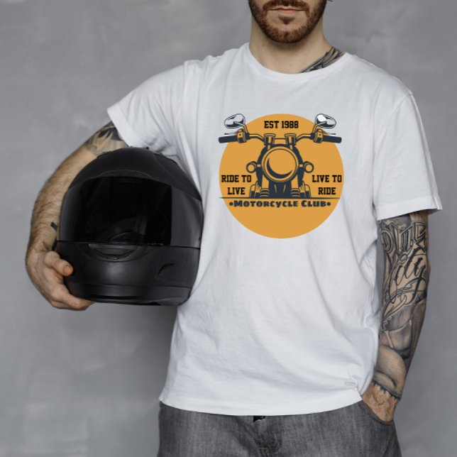 Camiseta Você é uma motocicleta que está longe de um bom hu (Ride to live, live to ride.)