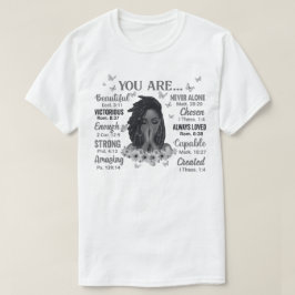 Camiseta Você É Uma Mulher Negra Cristã Melanin Sista