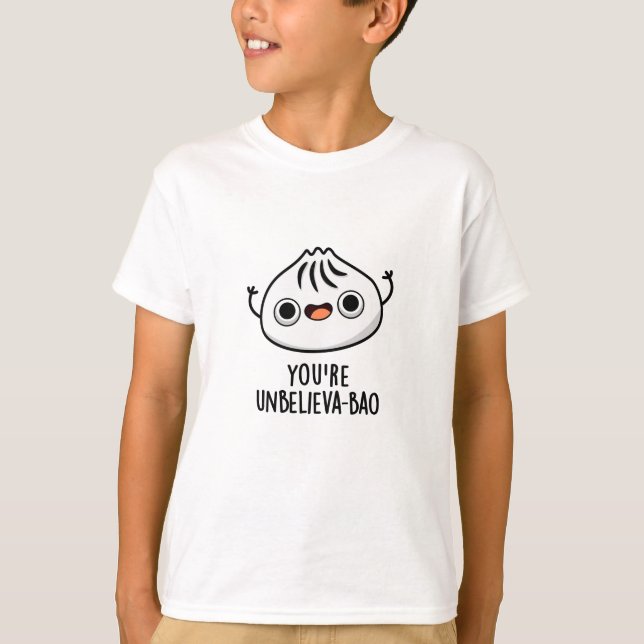 Camiseta Você é Unbelieva-bao Cute Dimsum Bao Pun (Frente)