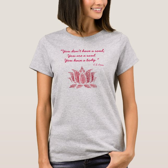 Camiseta "Você é vermelhos da nuvem da palavra da flor de (Frente)