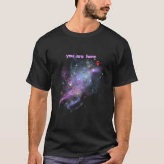 Camiseta Você está Aqui Galáxia Espaço Universo Estrelas As