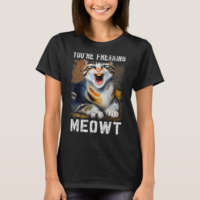 Camiseta Você está assustando Gato-de-Cabra-de-Ova-de-Ova G (Frente)