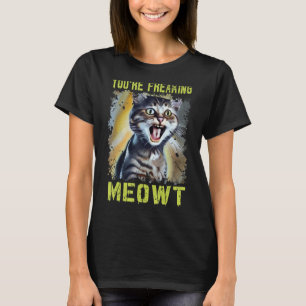 Camiseta Você está assustando Gato de Mato de Gato de Miau