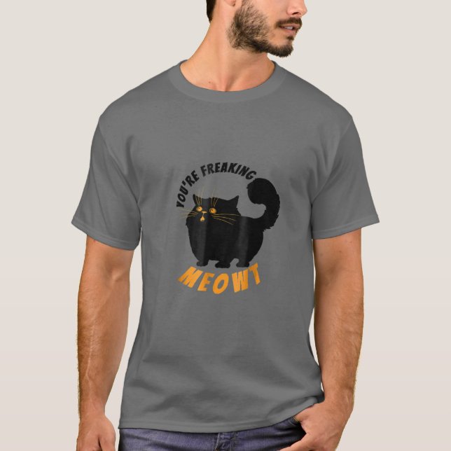 Camiseta Você está assustando Meowt Engraçado Halloween S (Frente)