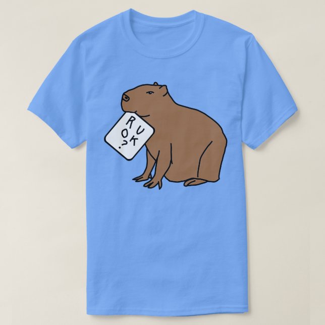Camiseta Você está bem, Capybara quer saber (Frente do Design)