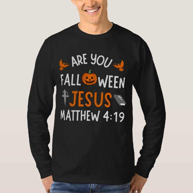 Camiseta Você Está Caindo O Ween Jesus, Dia das Bruxas Cris (Frente)