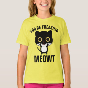 Camiseta VOCÊ ESTÁ ENGANANDO MEOWT, T-shirts de Gato Engraç