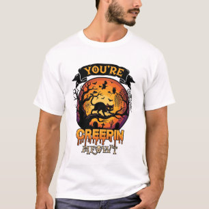 Camiseta Você Está Me Assustando No Halloween Gato Preto Lu