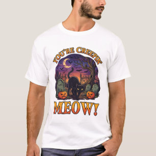 Camiseta Você está me dando arrepios Gatos pretos de Hallow