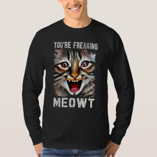 Camiseta Você Está Me Enlouquecendo  Meme de Gato  Gato Mia