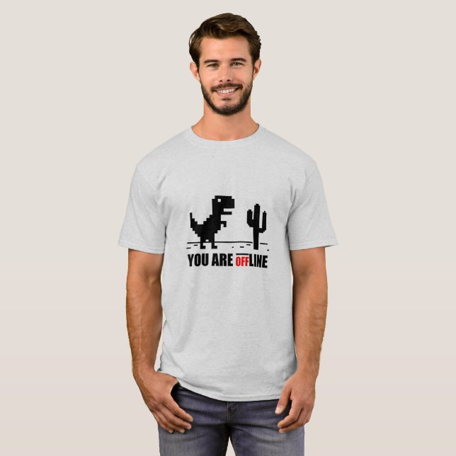 Camiseta Você está offline (Frente Completa)