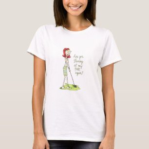 Camiseta Você está olhando fixamente em minha tacada leve