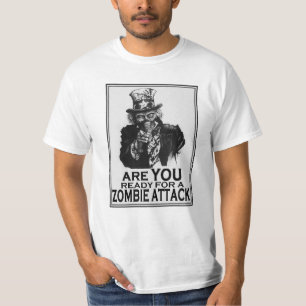 Camiseta Você está pronto para um ataque Zombie?