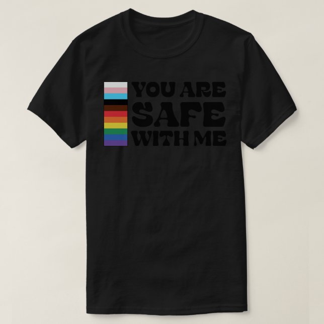 Camiseta Você Está Seguro Comigo 1 (Frente do Design)