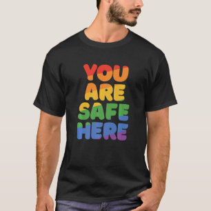 Camiseta Você Está Seguro Comigo O Orgulho Arco-Íris Lgbtq 