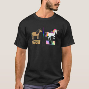 Camiseta Você & Eu Cavalo Engraçado e Unicórnio