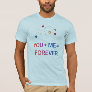 Camiseta Você + Eu = Para Sempre - Romântica Bella+Canvas