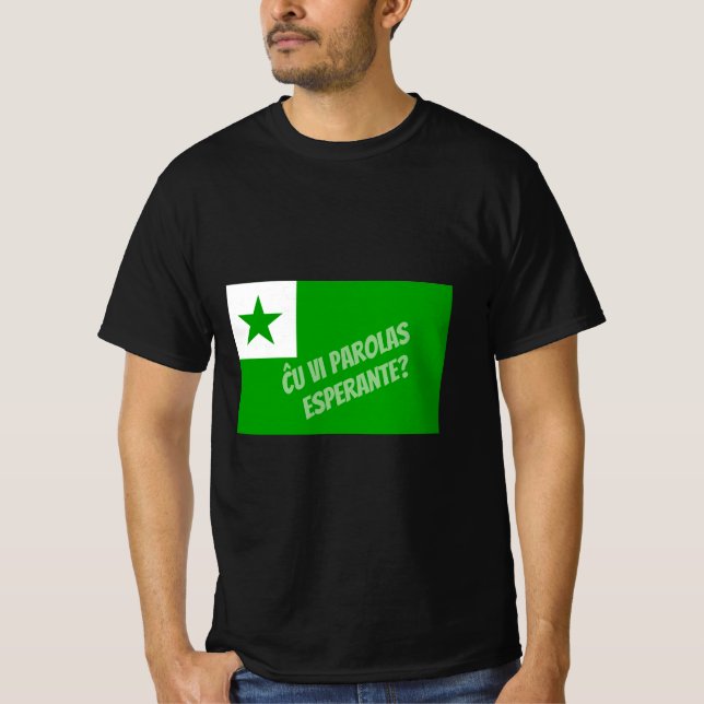 Camiseta Você fala Esperanto? (Frente)