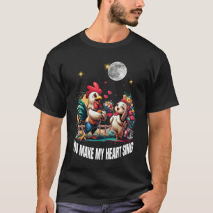 Camiseta Você Faz Meu Coração Cantar Homens Pretos