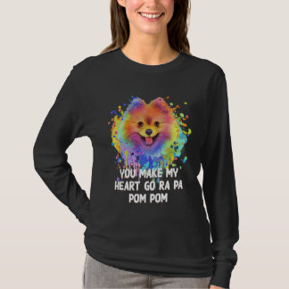 Camiseta Você Faz Meu Coração Ir Ra Pa Pom Pom Pomerânia Di