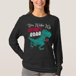 Camiseta Você Faz Meu Coração Roar Dino Paleontólogo Dinosa