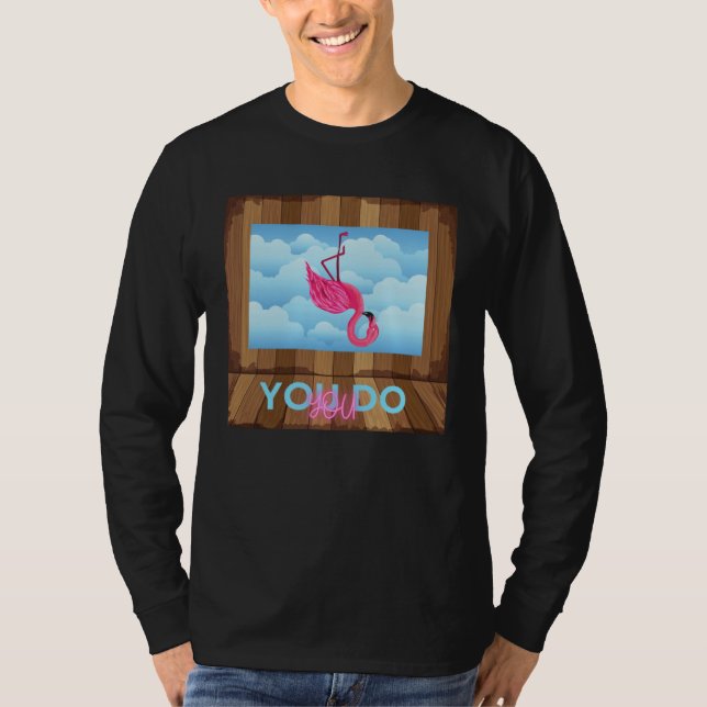 Camiseta Você faz Você Flamingo de Cabeça para Baixo (Frente)