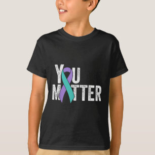 Camiseta Você Fita de Conscientização Roxa Azul Claro de Pr