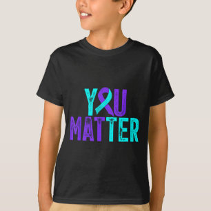 Camiseta Você Fita de Conscientização Roxa Teal de Prevençã