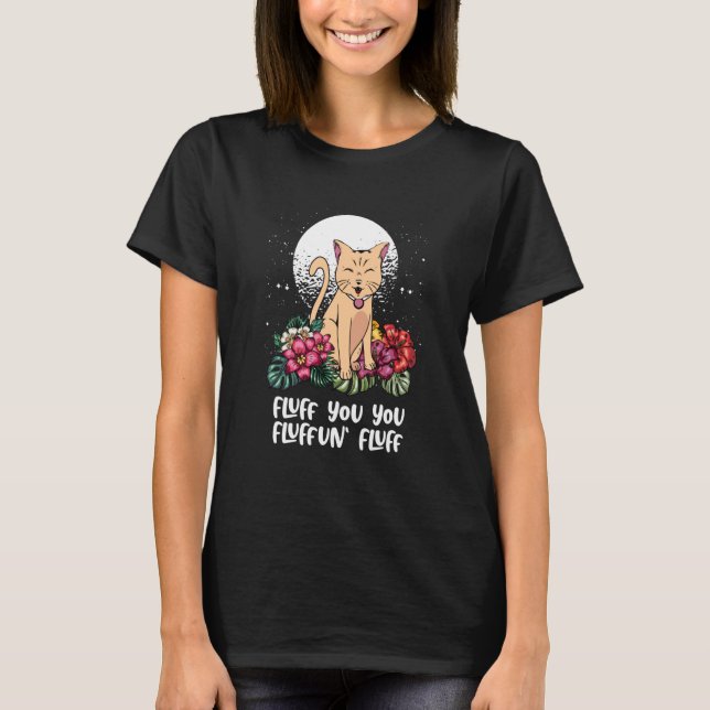 Camiseta Você FlufDiverte Fluff Cat Animal Memten Kitten An (Frente)