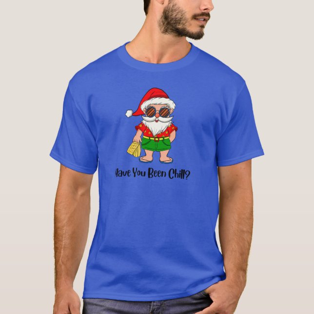 Camiseta Você Foi Calma? Papais noeis de Natal em Beach Vib (Frente)