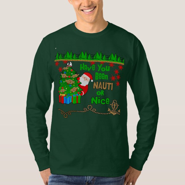 Camiseta Você Foi Nauti ou Bom Natal? (Frente)