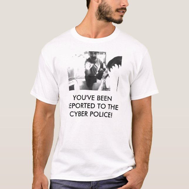 Camiseta VOCÊ FOI RELATADO À POLÍCIA do CYBER! (Frente)
