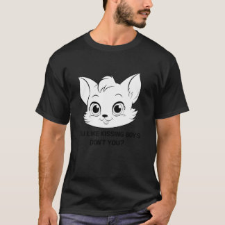 Camiseta Você gosta de beijar meninos Não é engraçado me ch