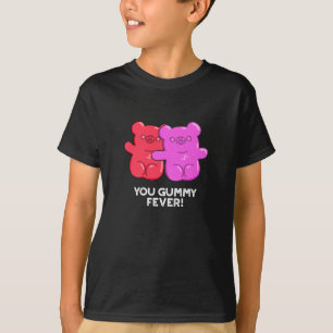 Camiseta Você Gummy Fever Engraçado Candy Pun Dark BG
