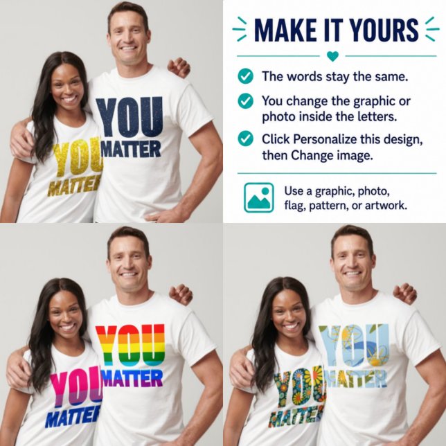 Camiseta Você Importa Imagem Personalizada (Criador carregado)